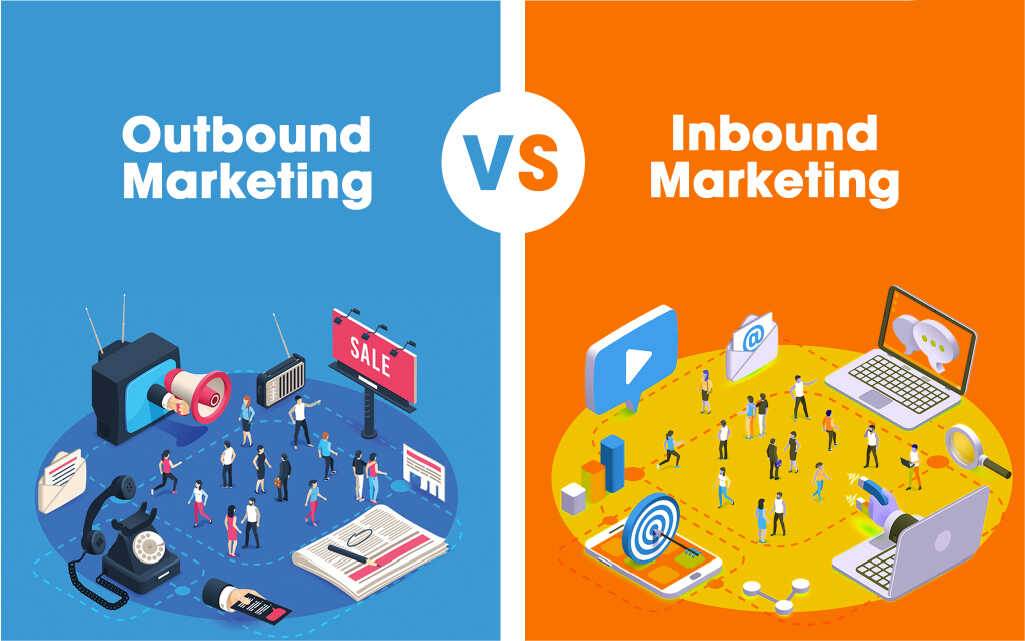 Inbound Marketing và Outbound Marketing là hai phương pháp hoàn toàn trái ngược nhau